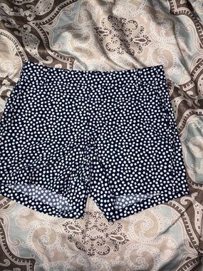 Women's Navy Polka Dot SPANX Stretch Shorts